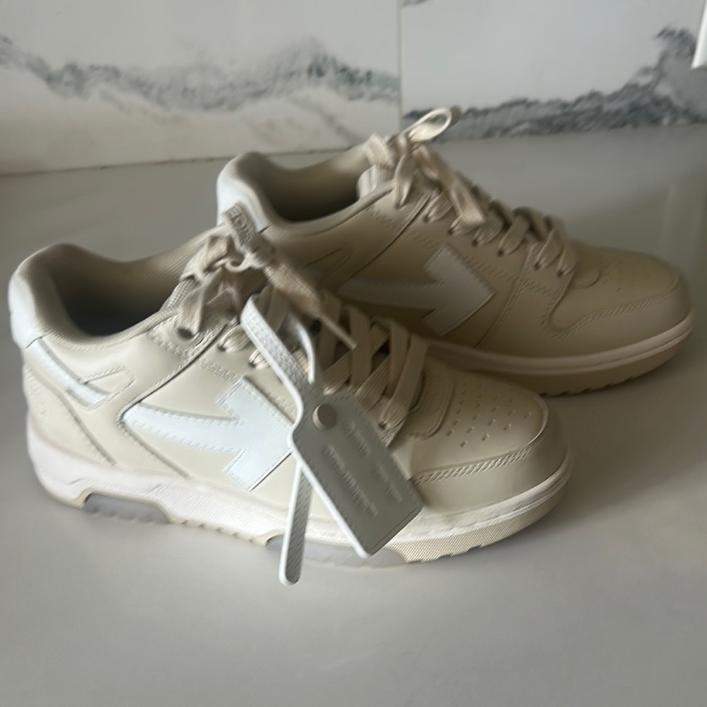 Off-White Cream Athletic Shoes